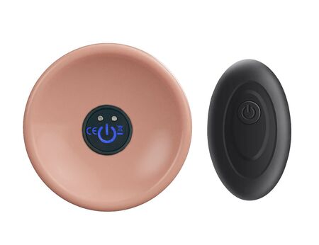 Телесный вибратор-реалистик REAL Standard с пультом ДУ - 17,5 см.